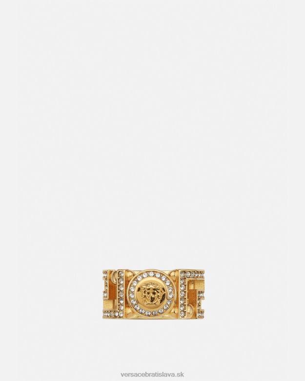 príslušenstvo X8X8P756 Versace krištáľový prsteň medusa greca zlato ženy