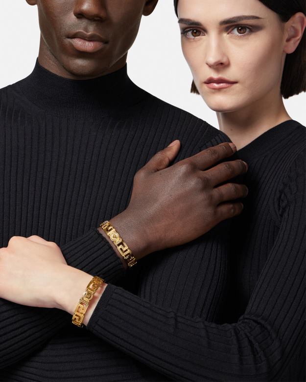 príslušenstvo X8X8P761 Versace kryštál medúza grécka manžetový náramok zlato ženy