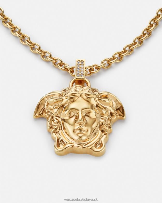 príslušenstvo X8X8P773 Versace krištáľový náhrdelník la medusa zlato ženy