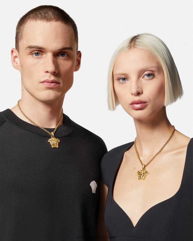 príslušenstvo X8X8P773 Versace krištáľový náhrdelník la medusa zlato ženy