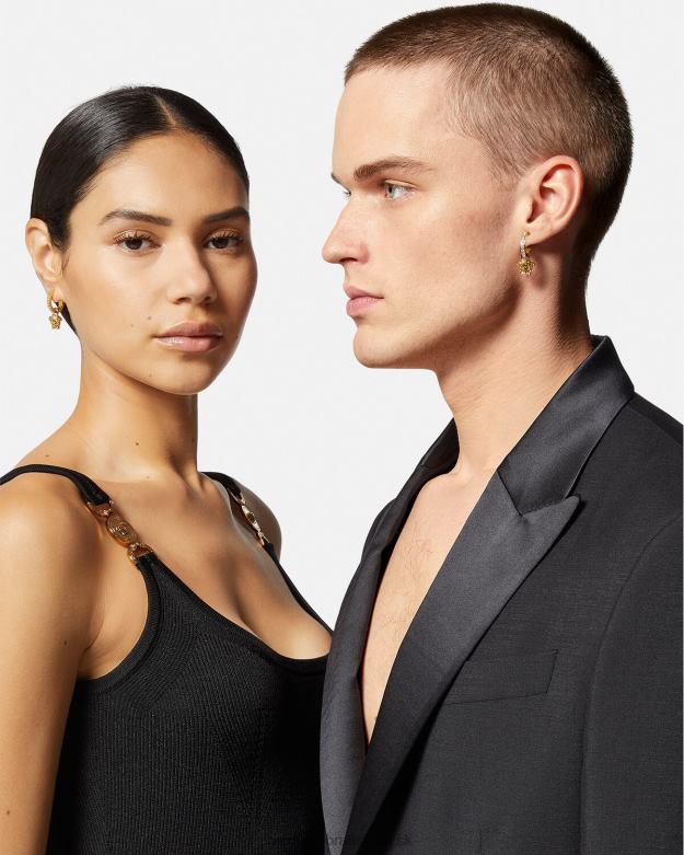 príslušenstvo X8X8P788 Versace kruhové náušnice crystal la medusa zlato ženy