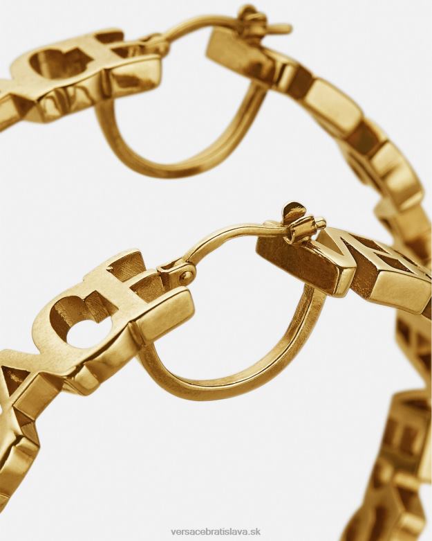 príslušenstvo X8X8P803 Versace kruhové náušnice s logom zlato ženy