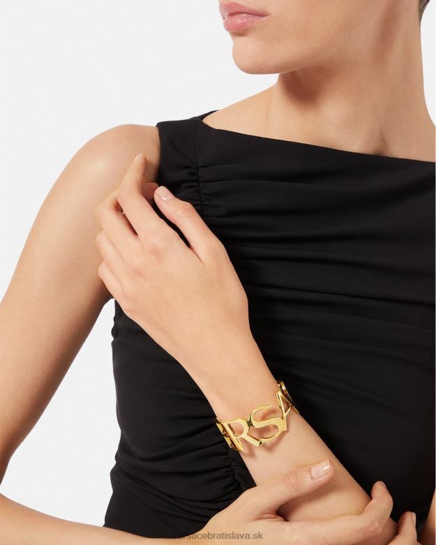 príslušenstvo X8X8P806 Versace manžetový náramok s logom zlato ženy