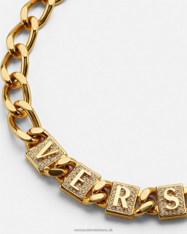 príslušenstvo X8X8P807 Versace náhrdelník z krištáľových dlaždíc zlato ženy