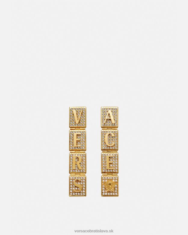 príslušenstvo X8X8P809 Versace náušnice z krištáľových kachličiek zlato ženy
