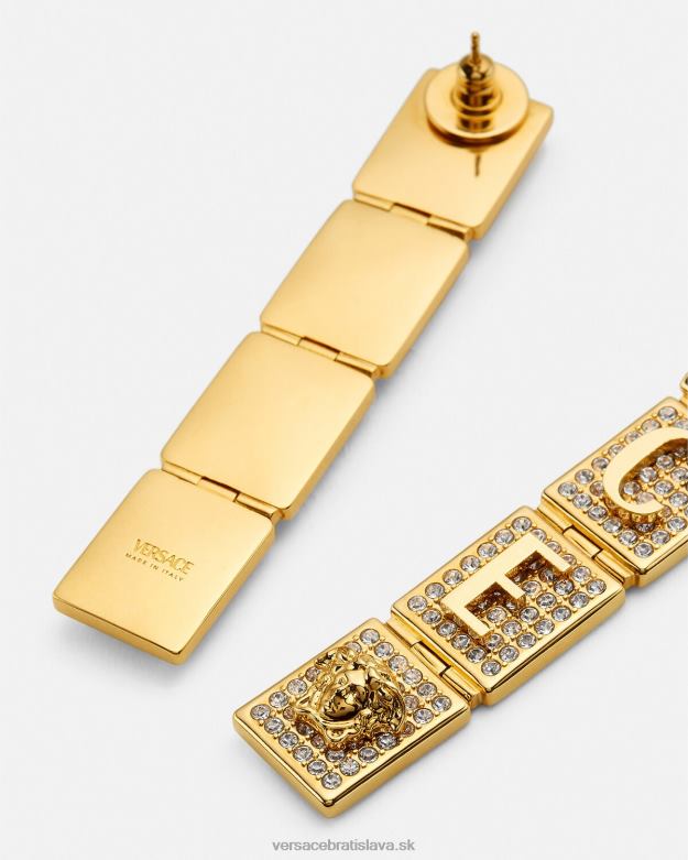príslušenstvo X8X8P809 Versace náušnice z krištáľových kachličiek zlato ženy
