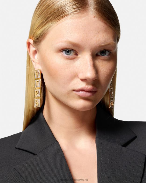príslušenstvo X8X8P809 Versace náušnice z krištáľových kachličiek zlato ženy