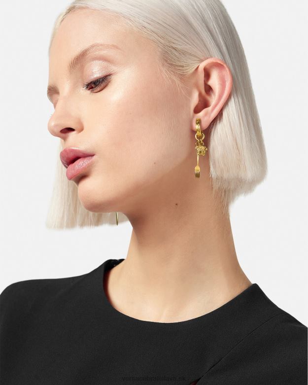príslušenstvo X8X8P819 Versace medúzové príborové náušnice zlato ženy