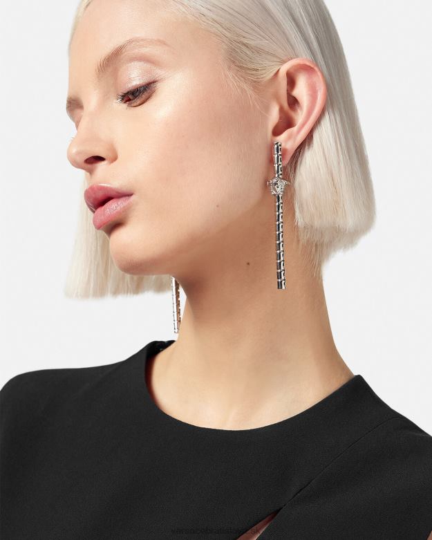 príslušenstvo X8X8P834 Versace greca asymetrické náušnice striebro ženy