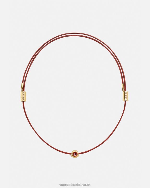 príslušenstvo X8X8P843 Versace kryštálový medúzový náhrdelník červená a zlatá ženy