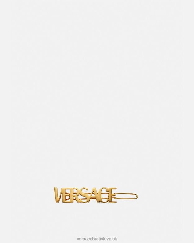príslušenstvo X8X8P849 Versace ľavá spona do vlasov s logom zlato ženy