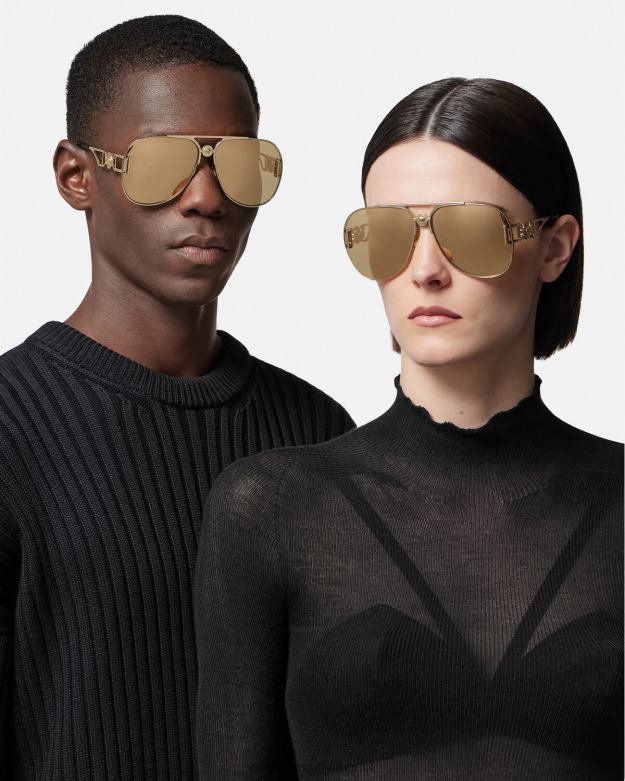 príslušenstvo X8X8P595 Versace pilotné slnečné okuliare medusa biggie zlato ženy