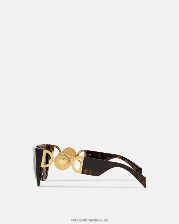príslušenstvo X8X8P604 Versace okrídlené medúzové slnečné okuliare havana ženy