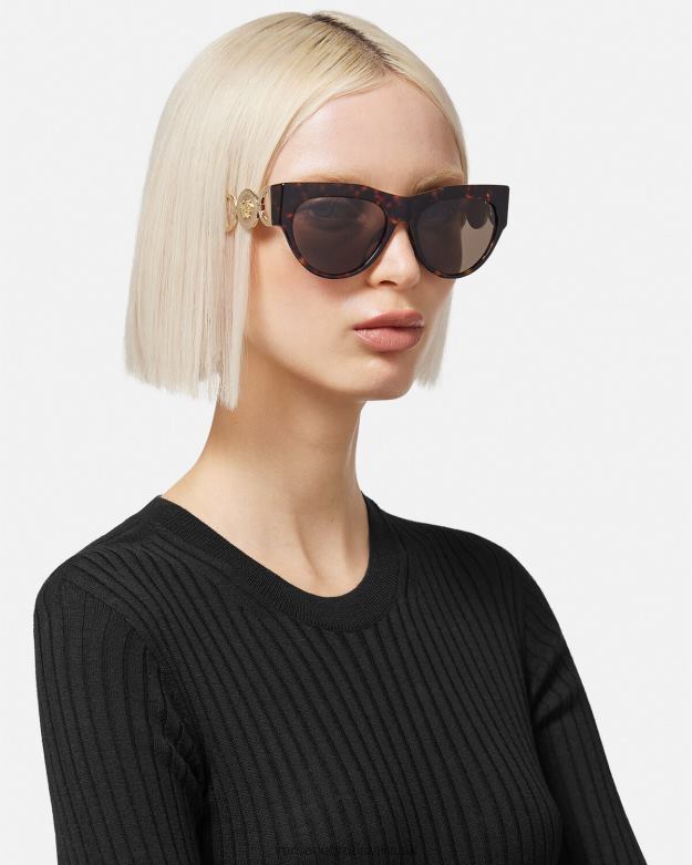 príslušenstvo X8X8P604 Versace okrídlené medúzové slnečné okuliare havana ženy