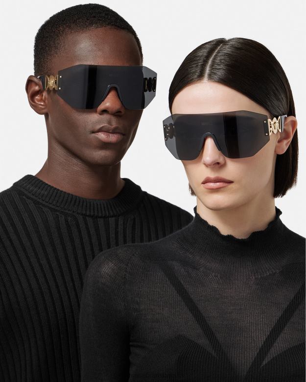 príslušenstvo X8X8P607 Versace maskové slnečné okuliare medusa \'95 čierna ženy