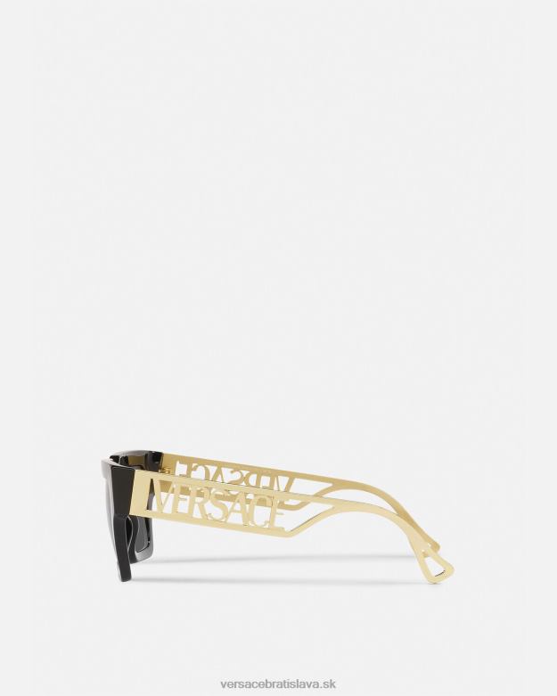 príslušenstvo X8X8P619 Versace Vintage slnečné okuliare s logom 90. rokov čierne zlato ženy