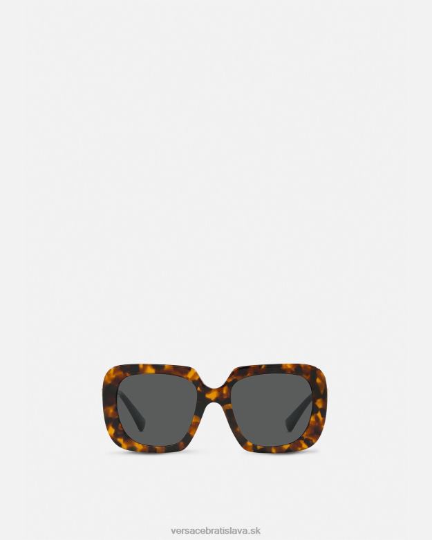 príslušenstvo X8X8P626 Versace dvojité medúzové štvorcové slnečné okuliare havana ženy