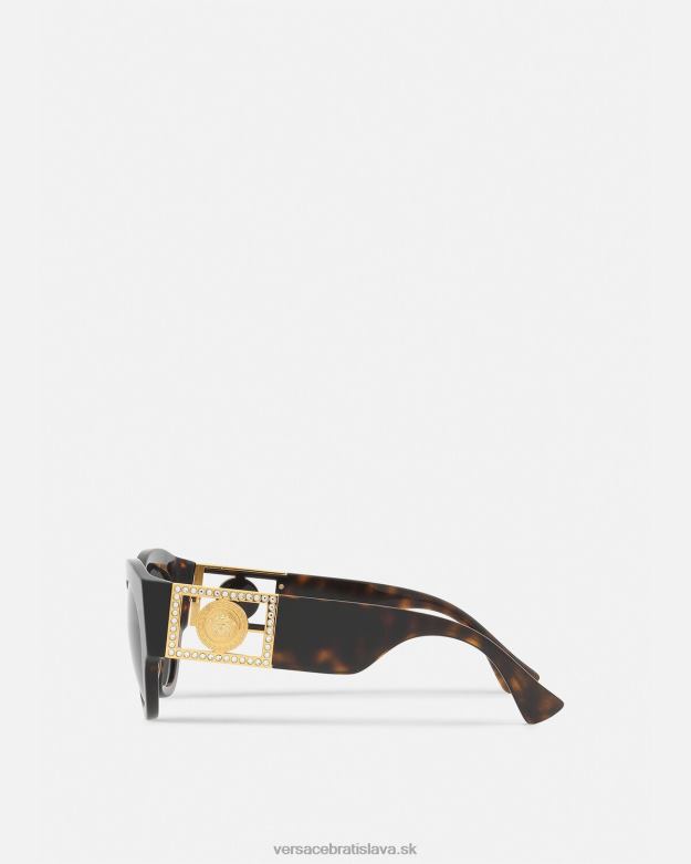 príslušenstvo X8X8P628 Versace svetlé medúzové krištáľové slnečné okuliare havana ženy