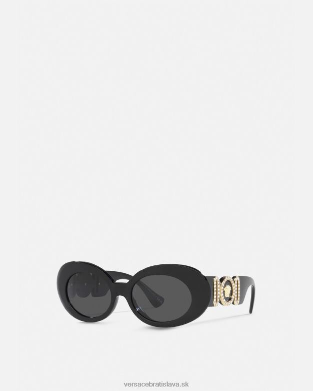 príslušenstvo X8X8P631 Versace oválne slnečné okuliare medusa biggie čierna ženy