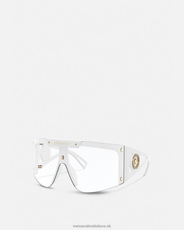 príslušenstvo X8X8P671 Versace slnečné okuliare medusa icon shield biely čierny ženy