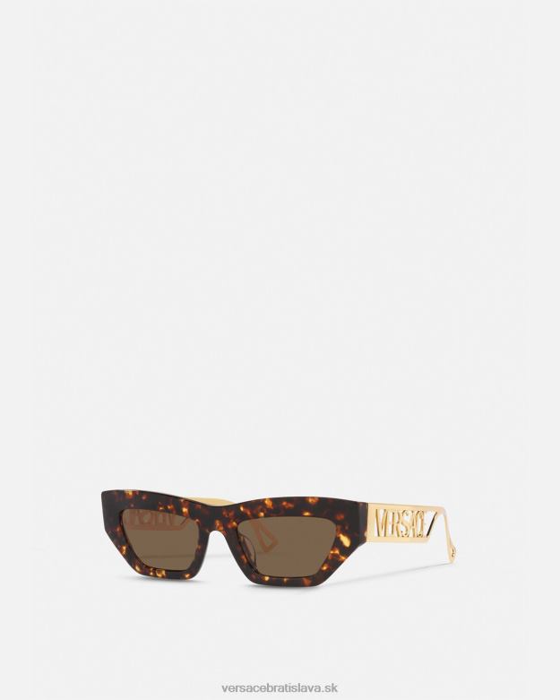 príslušenstvo X8X8P689 Versace Slnečné okuliare s vintage logom z 90. rokov havana a zlato ženy