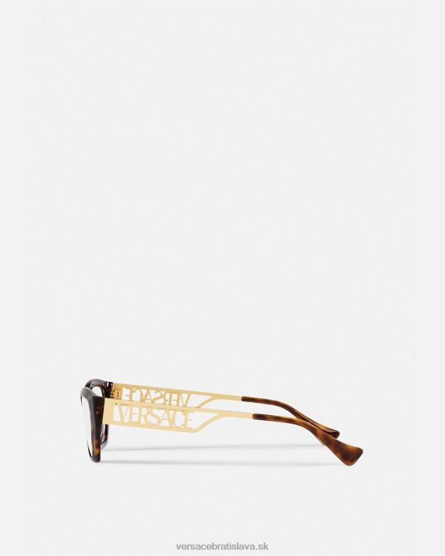 príslušenstvo X8X8P705 Versace Okuliare mačacích očí s vintage logom 90. rokov havana a zlato ženy