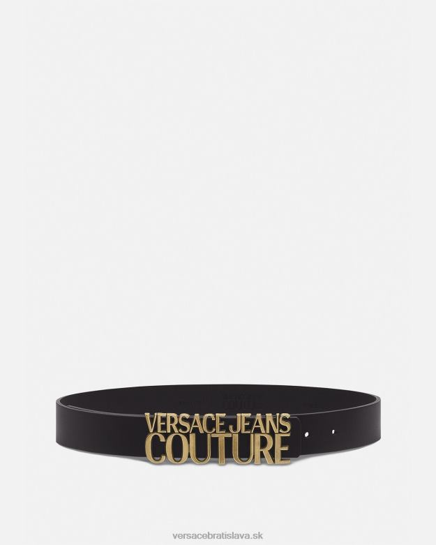 príslušenstvo X8X8P2339 Versace kožený opasok s logom čierna ženy