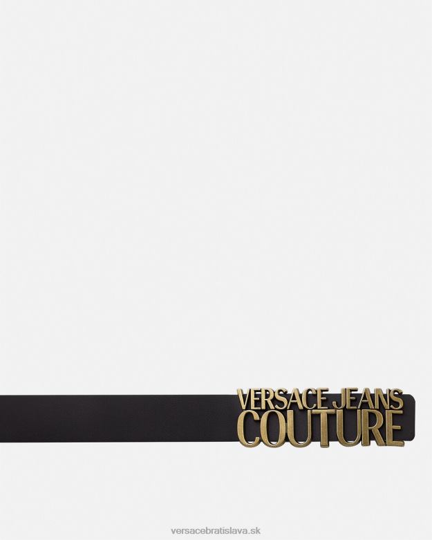 príslušenstvo X8X8P2339 Versace kožený opasok s logom čierna ženy