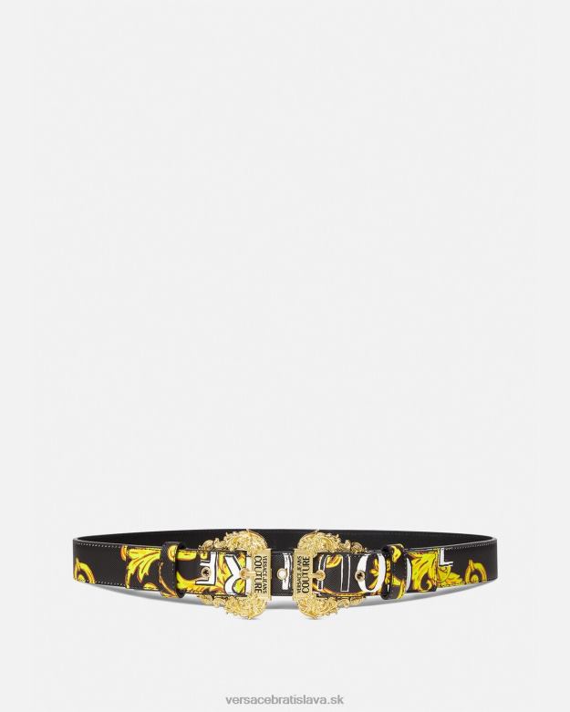 príslušenstvo X8X8P2350 Versace logo couture pás čierne zlato ženy