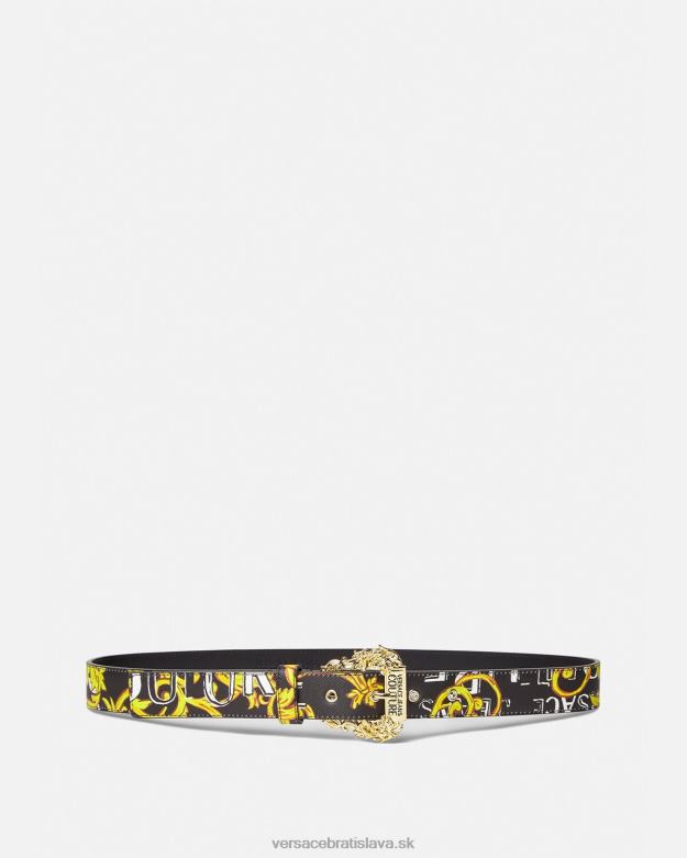 príslušenstvo X8X8P2351 Versace opasok s logom couture1 čierne zlato ženy