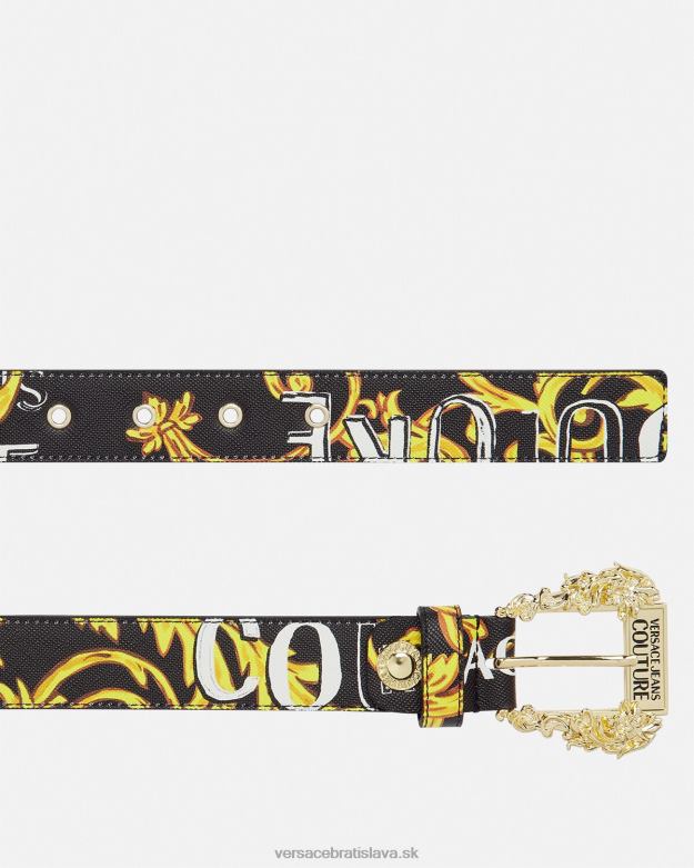 príslušenstvo X8X8P2351 Versace opasok s logom couture1 čierne zlato ženy