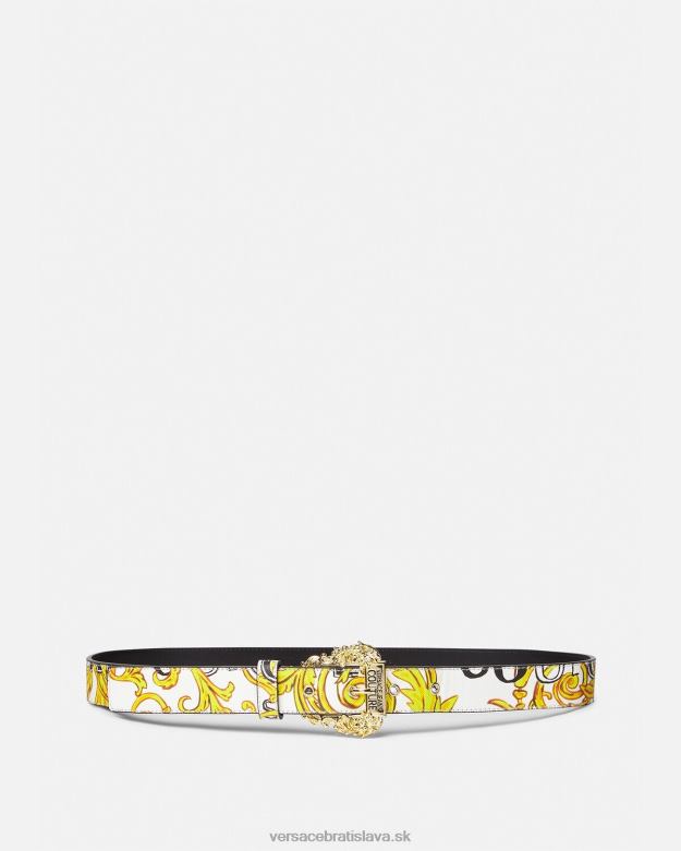 príslušenstvo X8X8P2352 Versace opasok s logom couture1 zlatá a biela ženy