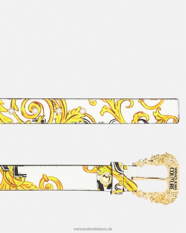 príslušenstvo X8X8P2352 Versace opasok s logom couture1 zlatá a biela ženy