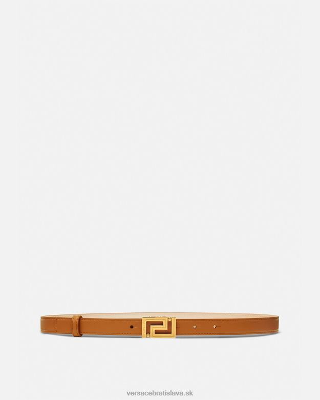 príslušenstvo X8X8P514 Versace kožený opasok gréckej bohyne karamel ženy