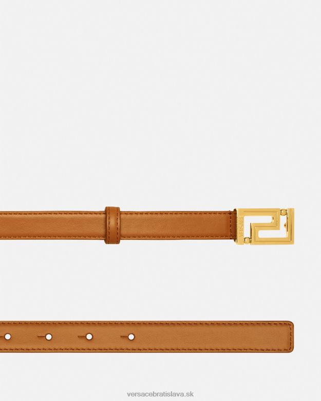 príslušenstvo X8X8P514 Versace kožený opasok gréckej bohyne karamel ženy