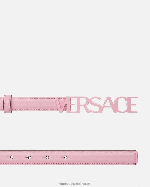 príslušenstvo X8X8P550 Versace tenký kožený opasok s logom Ružová ženy