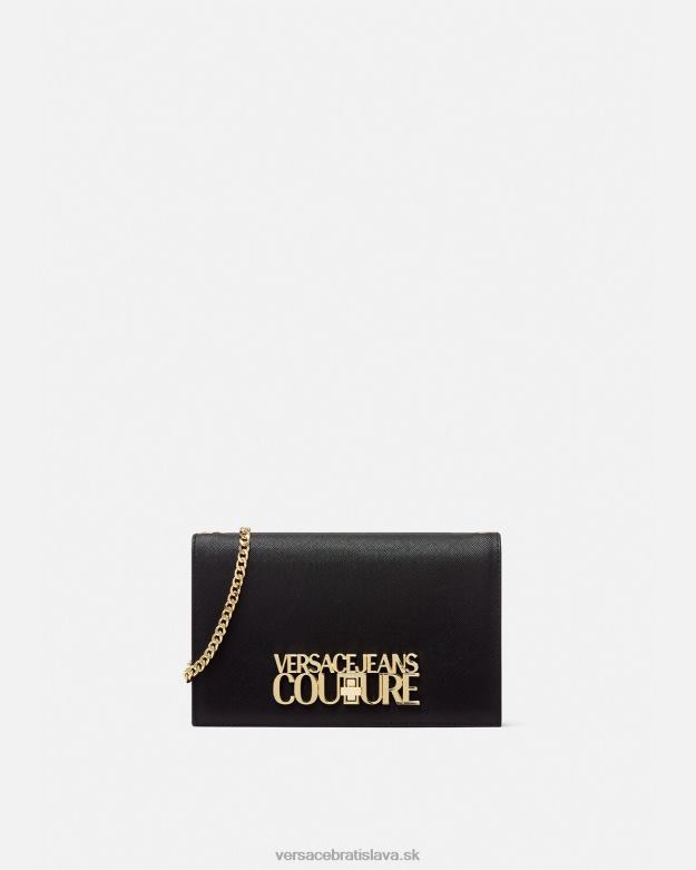príslušenstvo X8X8P2322 Versace retiazka peňaženka s logom čierna ženy