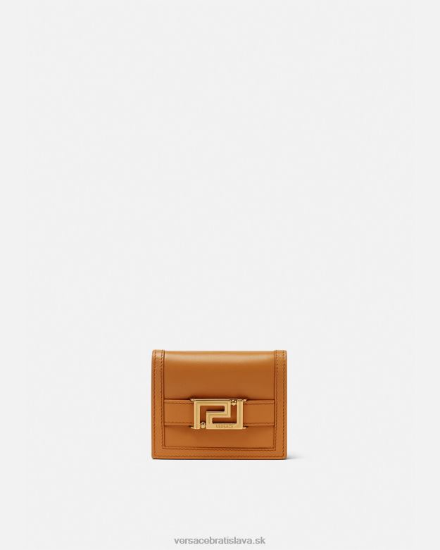 príslušenstvo X8X8P555 Versace greca goddess bifold peňaženka karamel ženy