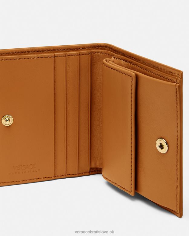 príslušenstvo X8X8P555 Versace greca goddess bifold peňaženka karamel ženy