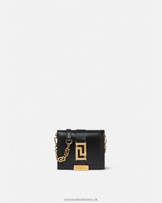príslušenstvo X8X8P563 Versace greca bohyňa reťaz peňaženka čierna ženy