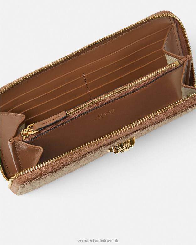 príslušenstvo X8X8P566 Versace celoplošná la medusa dlhá peňaženka hnedá ženy