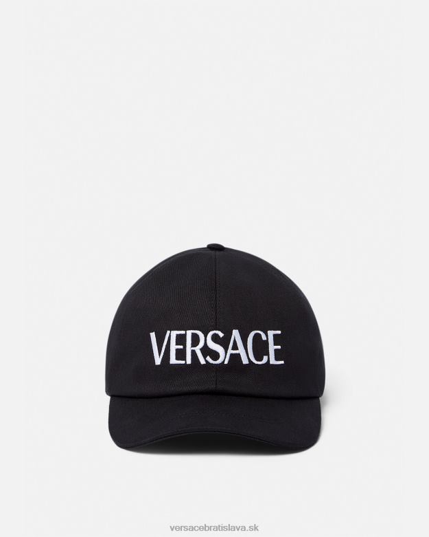 príslušenstvo X8X8P879 Versace čiapka s vyšívaným logom čierna ženy