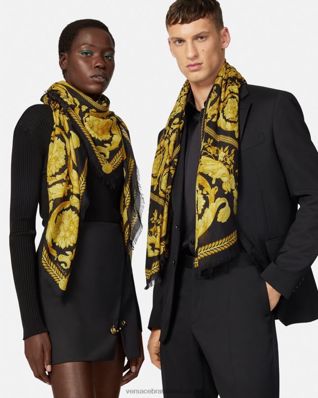 príslušenstvo X8X8P900 Versace Barocco šál z kašmírovej zmesi vytlačiť ženy