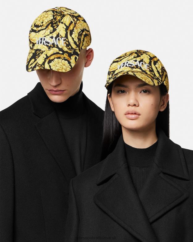 spodná bielizeň a plážové oblečenie X8X8P1209 Versace baseballová čiapka s logom barocco vytlačiť ženy