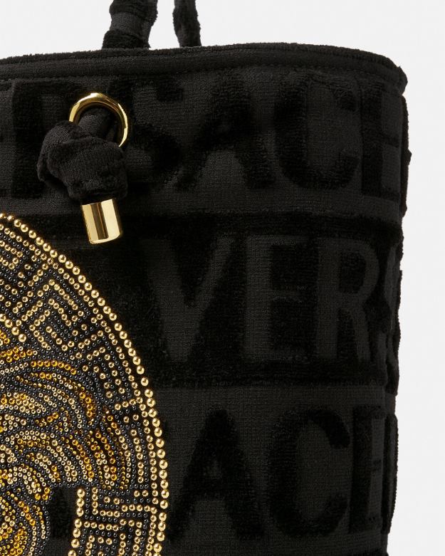 spodná bielizeň a plážové oblečenie X8X8P1210 Versace taška na uteráky z krištáľovej medúzy čierna ženy