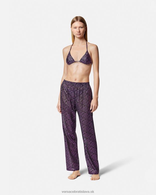 spodná bielizeň a plážové oblečenie X8X8P1214 Versace celoplošné pareo nohavice fuchsiová a potlač ženy