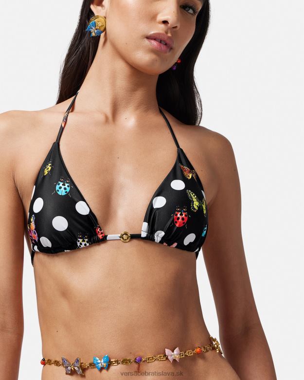 spodná bielizeň a plážové oblečenie X8X8P1114 Versace top v bikinách s motýlikmi vytlačiť ženy