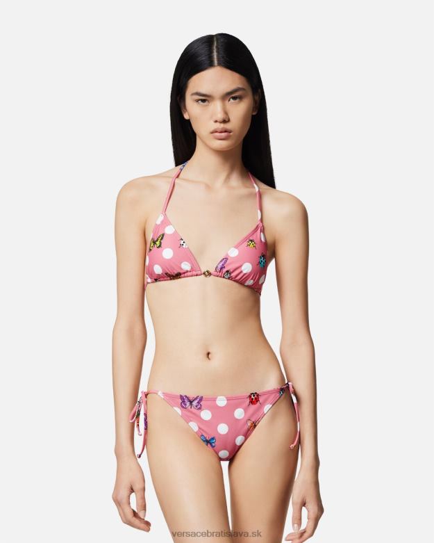 spodná bielizeň a plážové oblečenie X8X8P1131 Versace top v bikinách s motýlikmi vytlačiť ženy