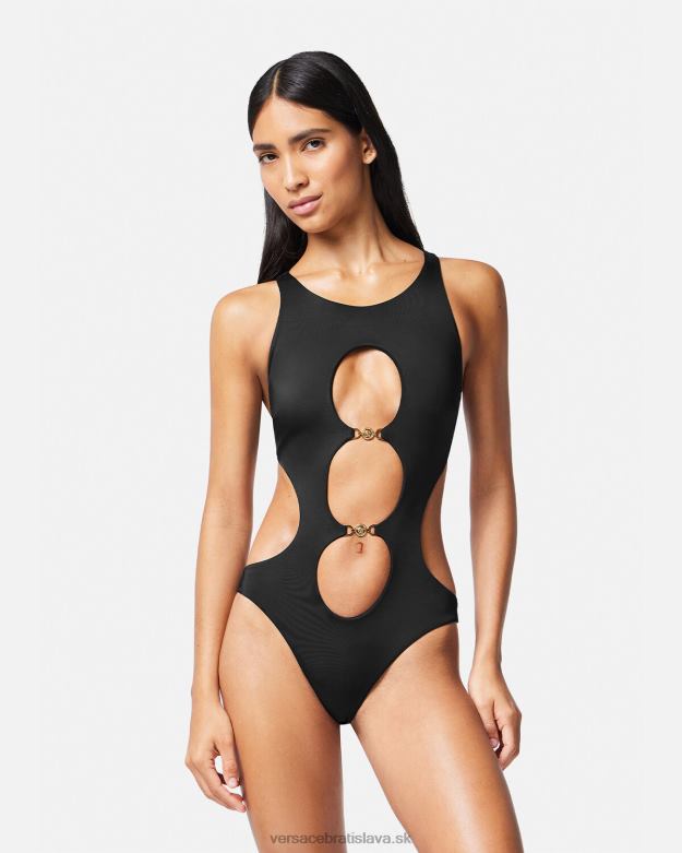 spodná bielizeň a plážové oblečenie X8X8P1148 Versace jednodielne plavky medusa \'95 čierna ženy