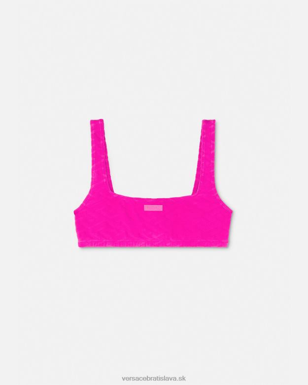 spodná bielizeň a plážové oblečenie X8X8P1182 Versace Top na uteráky la greca fuchsiová ženy